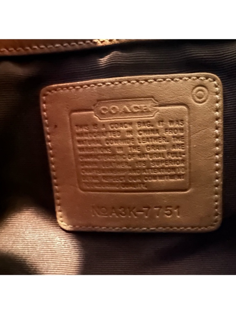 Coach Vintage Y2K Tan Leather Hampton clip Shoulder Bag style 7751 (2003) - Picture 14 of 14